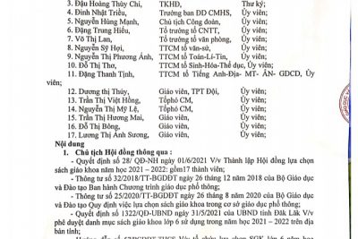 Trường THCS Nguyễn Huệ Tổng Hợp Danh Mục Sách Giáo Khoa Lớp 6-Năm Học 2021-2022