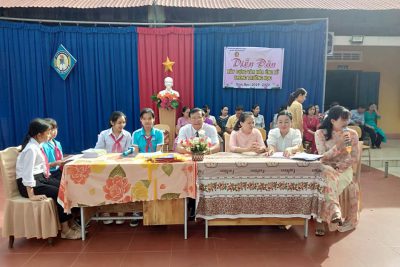 Liên đội trường THCS Nguyễn Huệ với diễn đàn xây dựng văn hóa ứng xử trong trường học